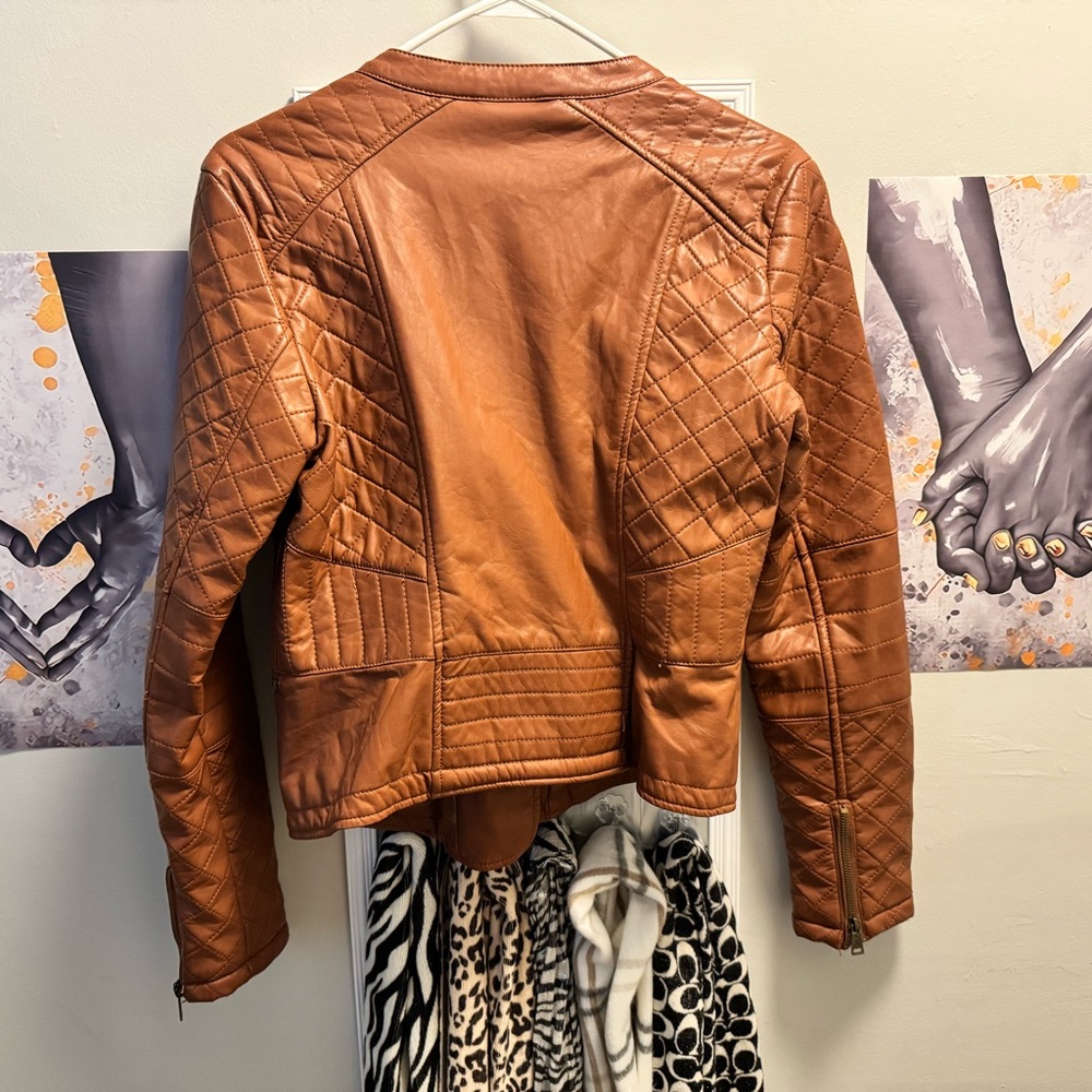 Multiple-Personality Rust/Brown XL Motorcycle Jacket